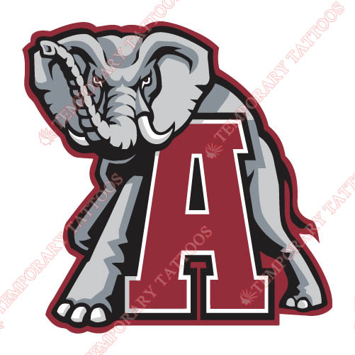 Alabama Crimson Tide 2001-Pres Primary Customize Temporary Tattoos Stickers NO.3708